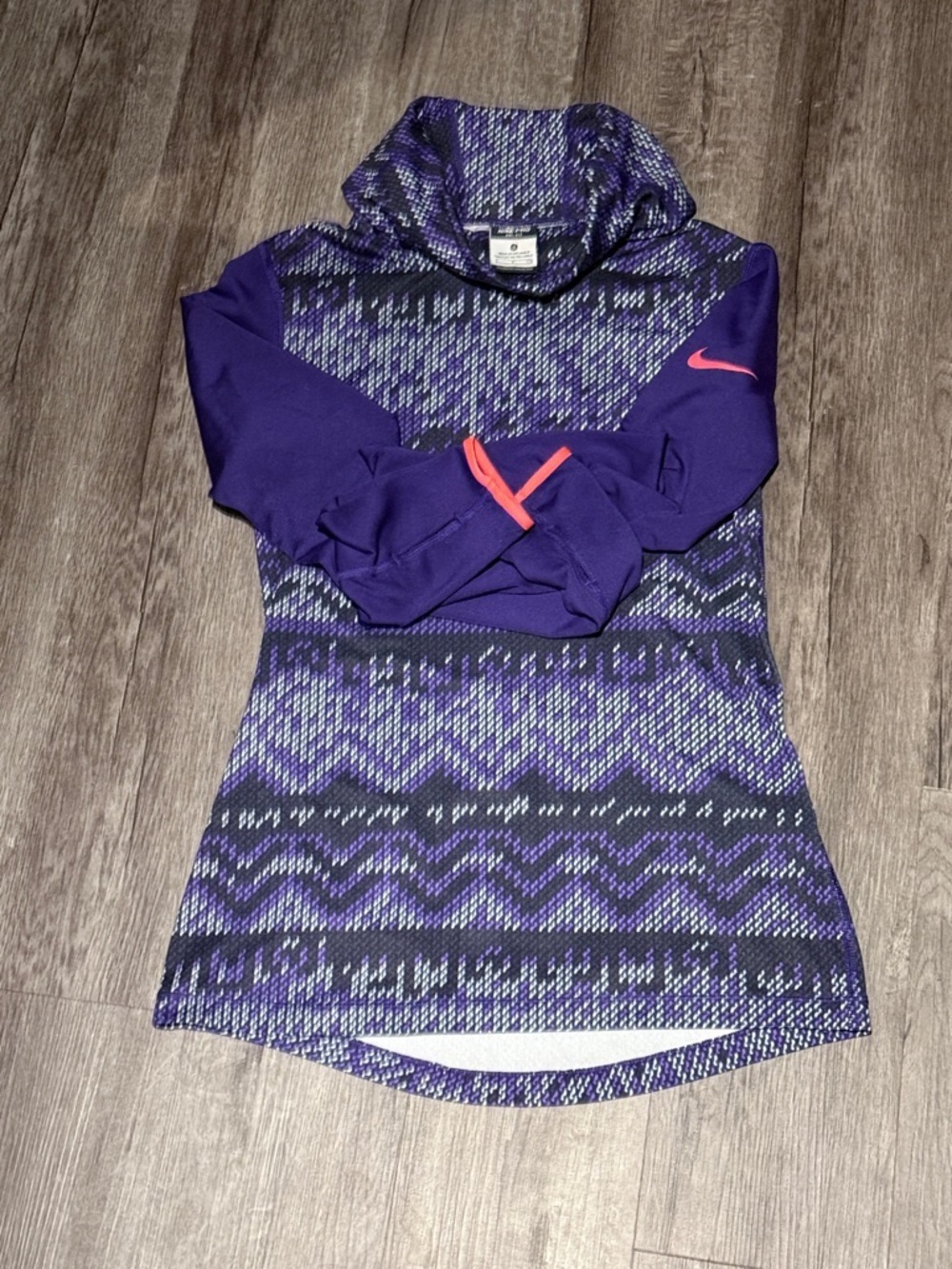 Nike Pro Hyperwarm Nordic Infinity Cowl Neck Dri Fit Running Top - Picture 3 of 6